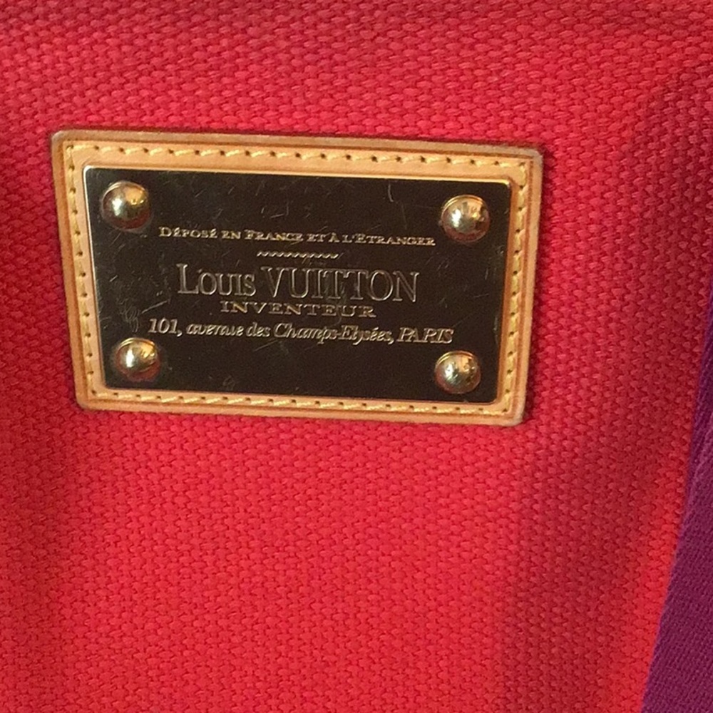 Red Louis Vuitton Cabas Antigua Bag - Picture 3 of 14
